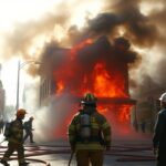 fire erupts in downtown city emergency services on scene 1761386971