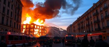 massive blaze engulfs downtown district emergency services respond 1761869002