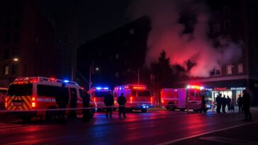 major apartment fire in downtown city center causes evacuations 1772374477